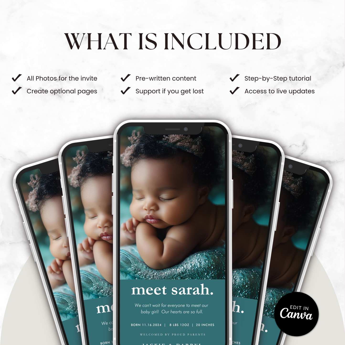 Mermaid Baby Announcement