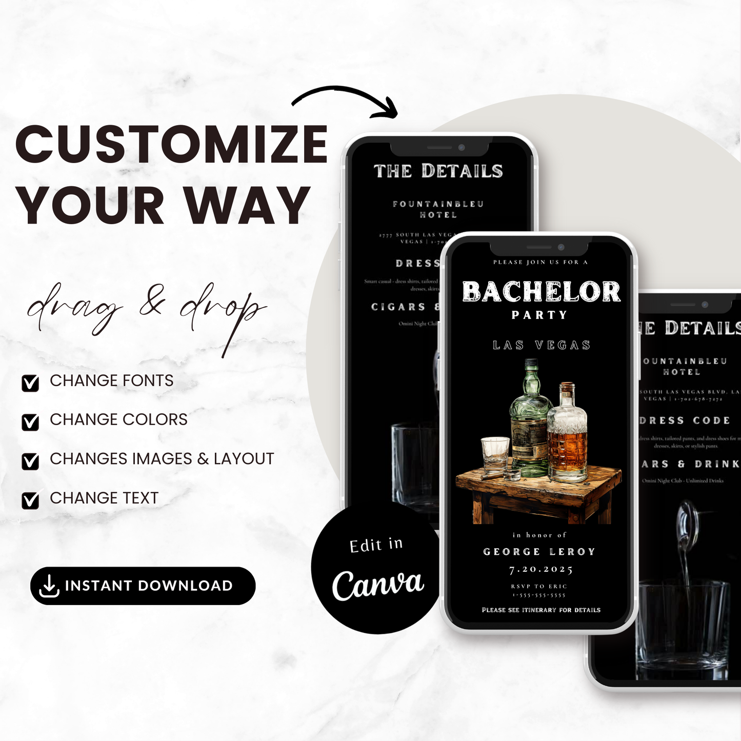 Bachelor Las Vegas Party Invite