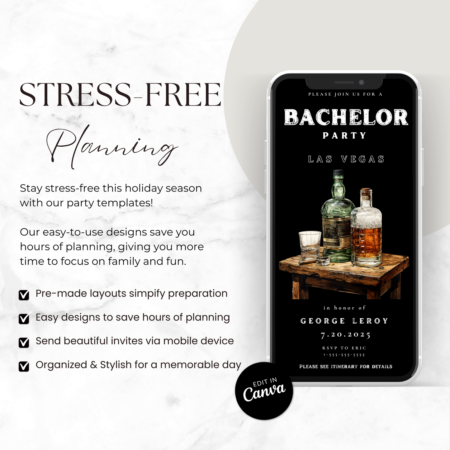 Bachelor Las Vegas Party Invite