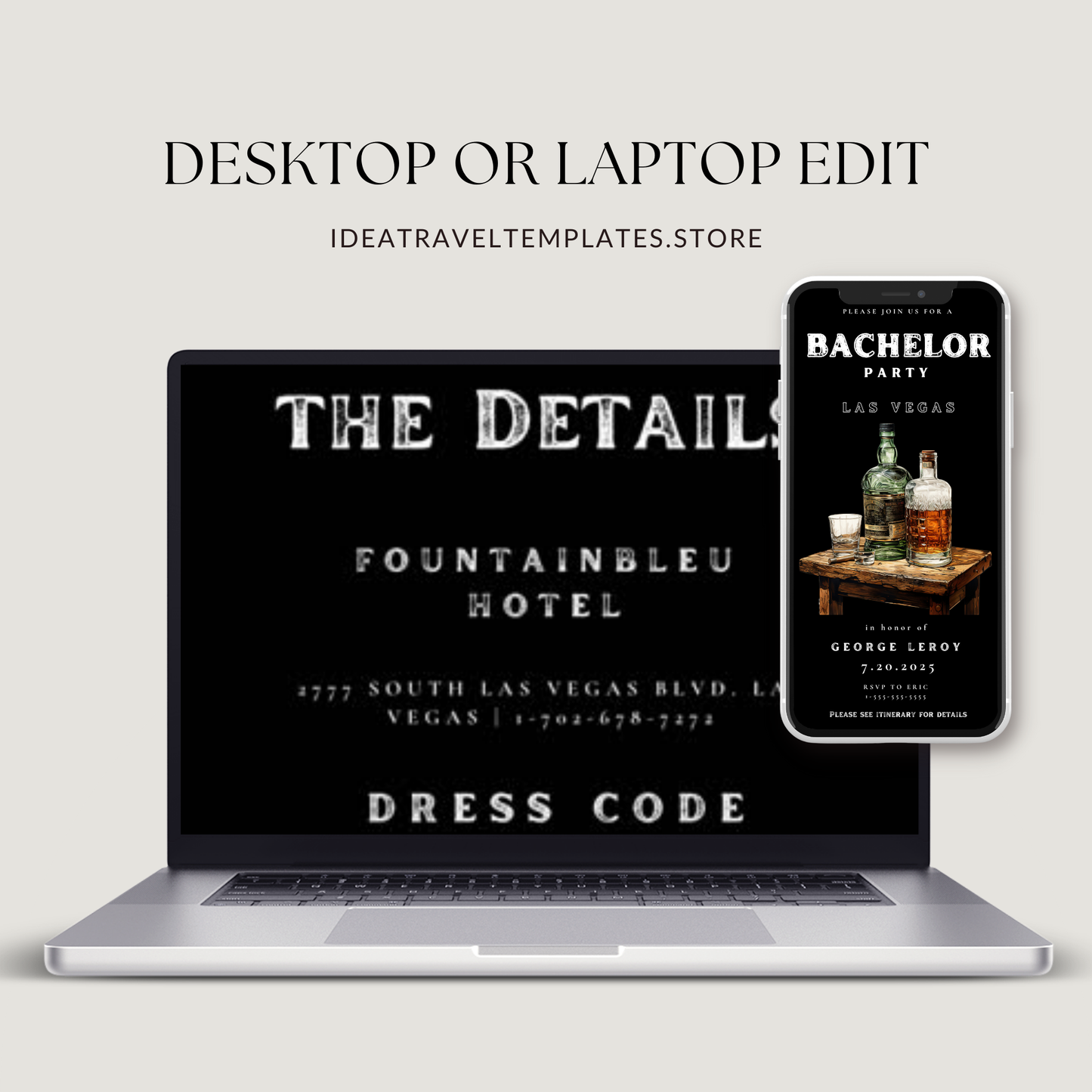 Bachelor Las Vegas Party Invite