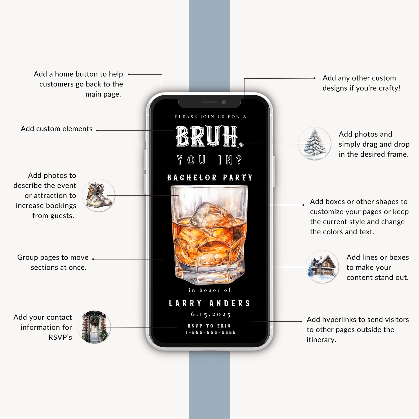 Las Vegas Bachelor Party Invite