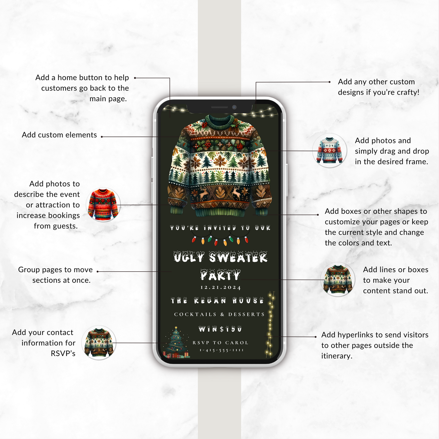 UGLY SWEATER Christmas Party Invite