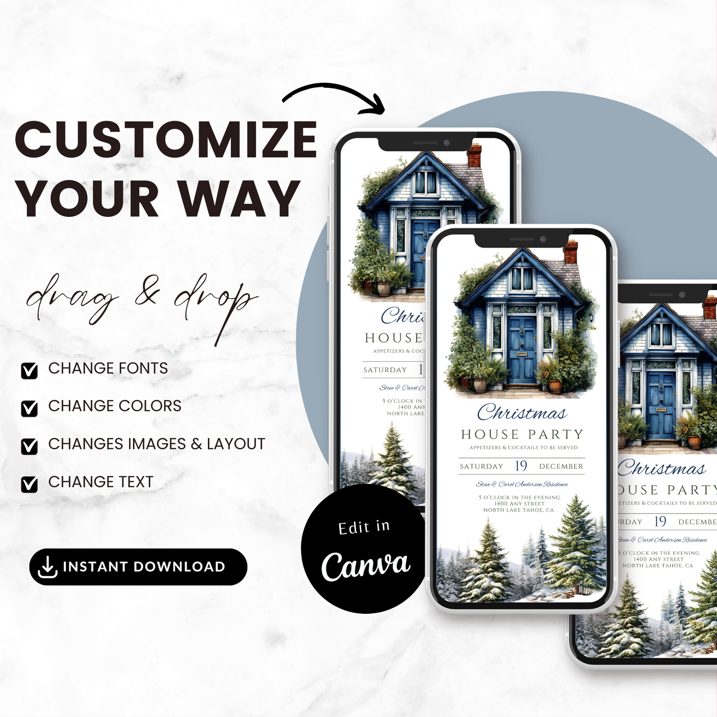 Christmas Cottage Party Invite