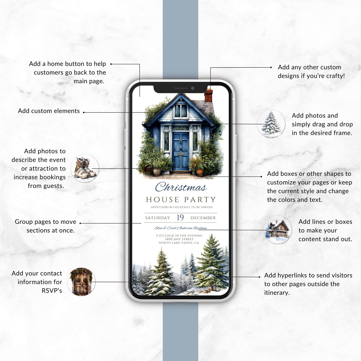 Christmas Cottage Party Invite