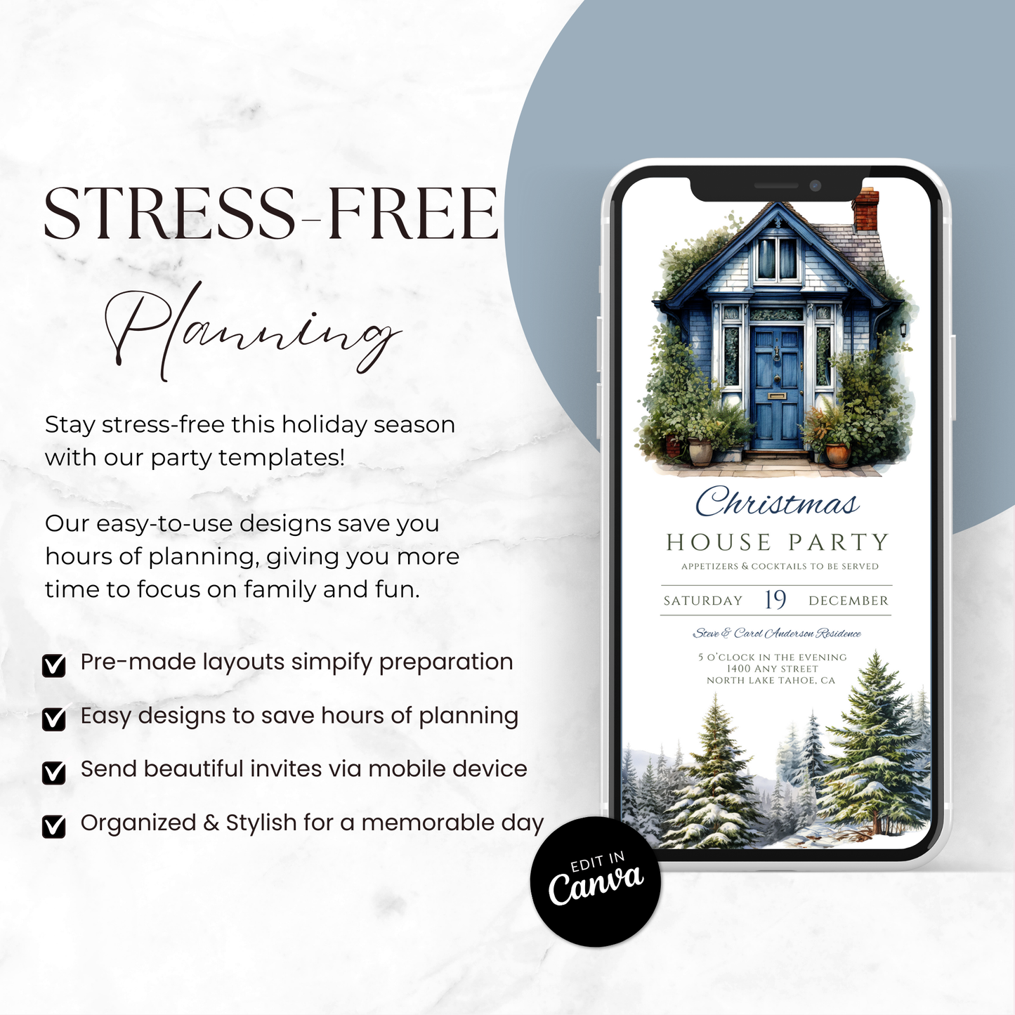 Christmas Cottage Party Invite