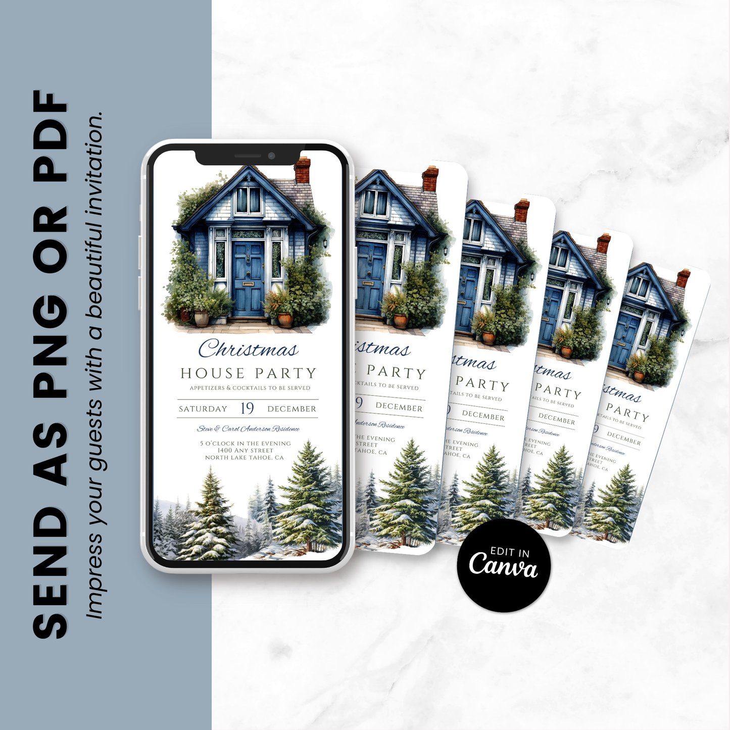 Christmas Cottage Party Invite