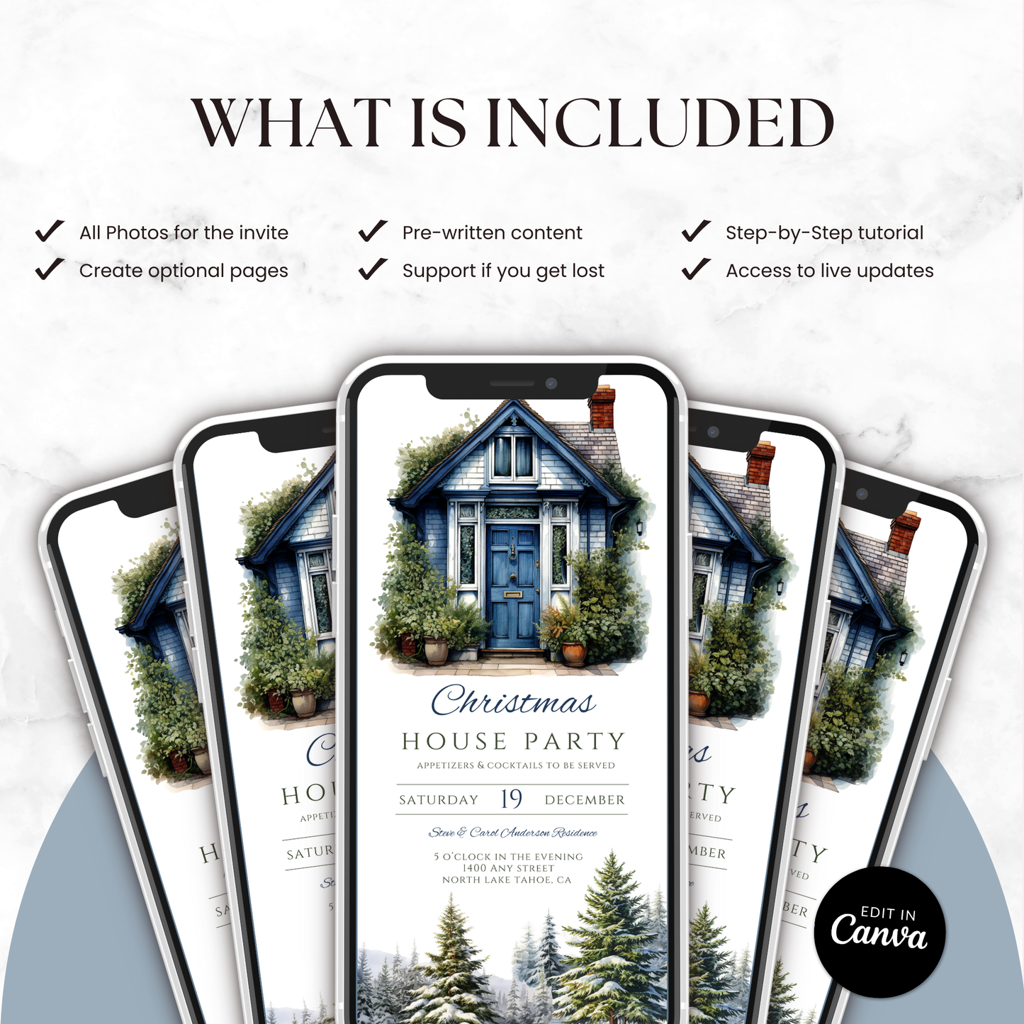 Christmas Cottage Party Invite