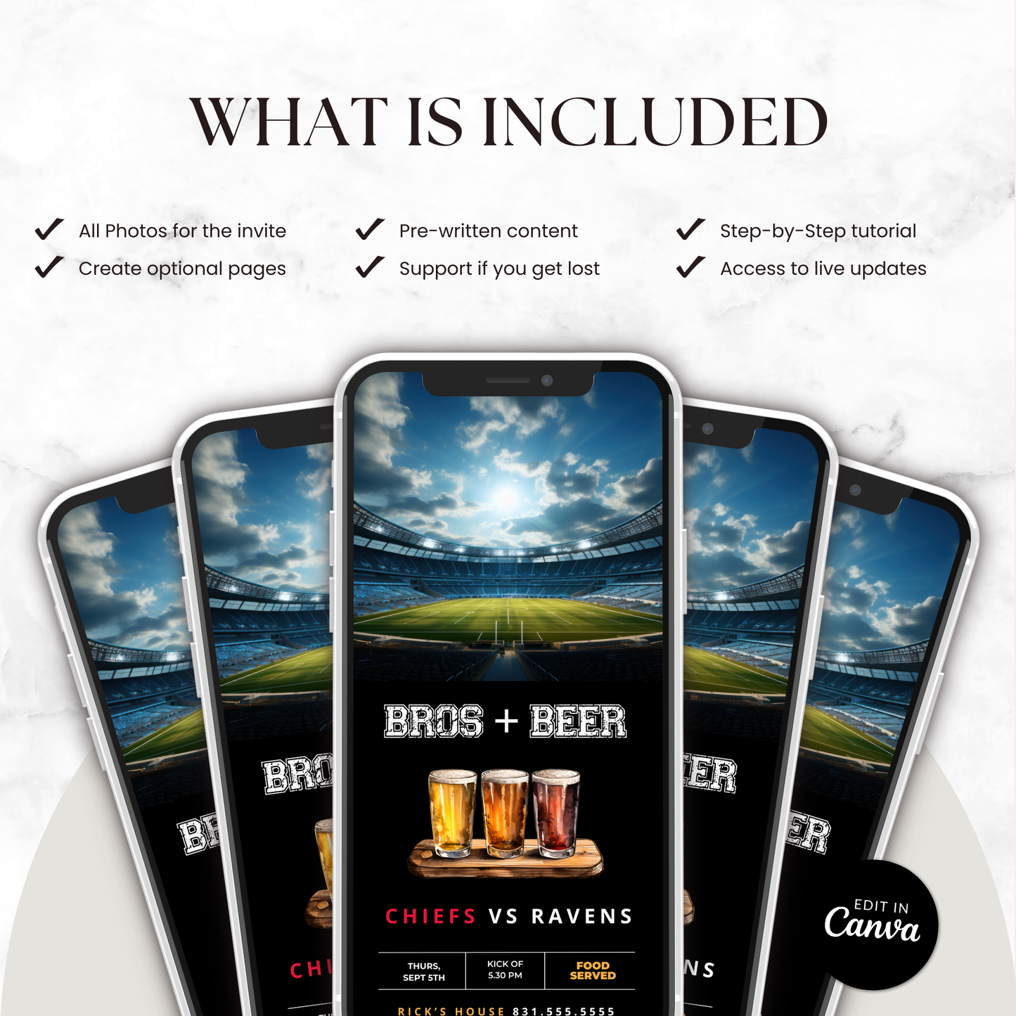 Bros and Beer - Football Party Invite
