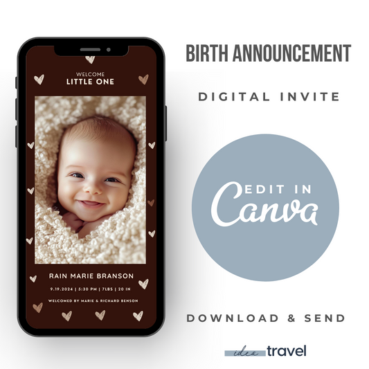 Little Hearts Birth Announcement 