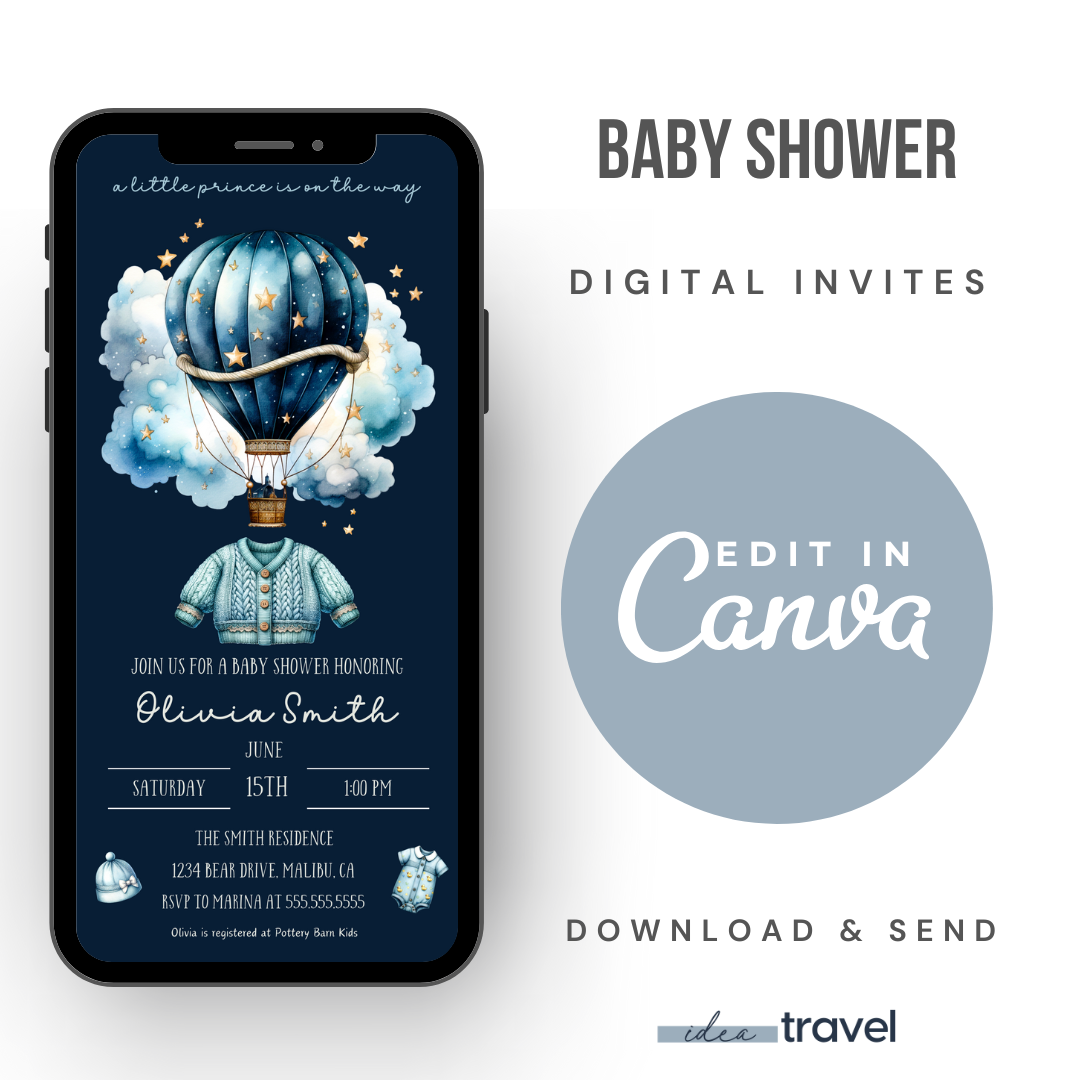 Boy Baby Shower Party Invite