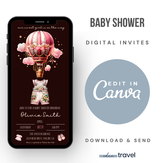 Pink Baby Shower Invitation