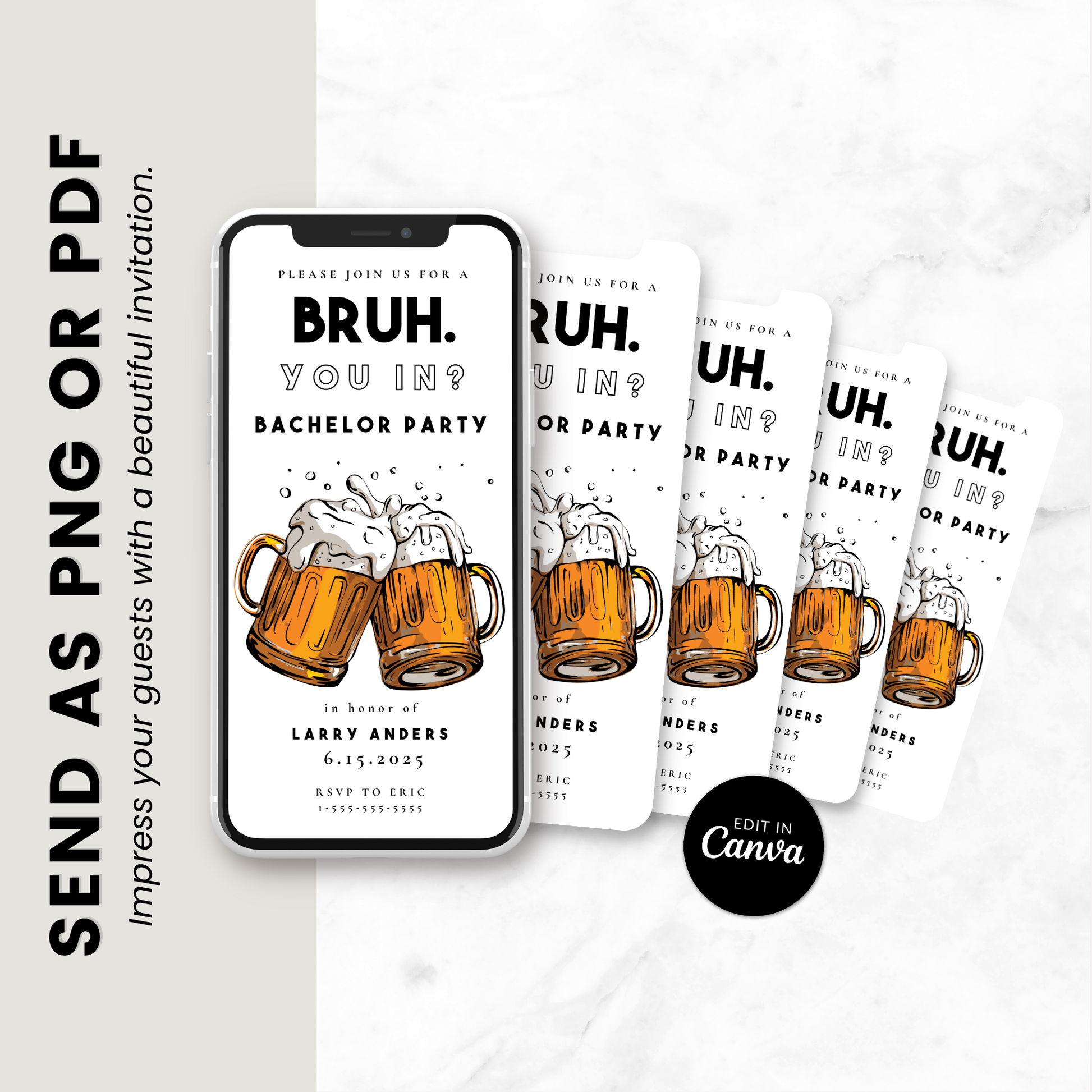 Bachelor Beer Party Invite