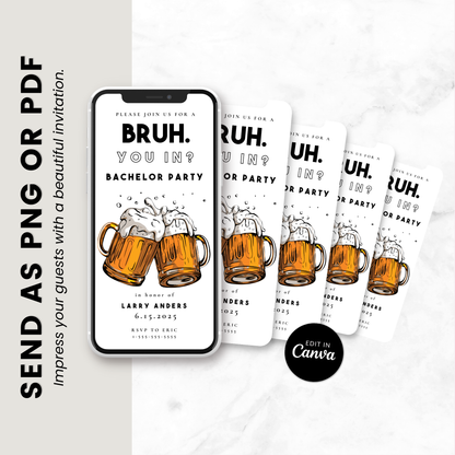 Bachelor Beer Party Invite