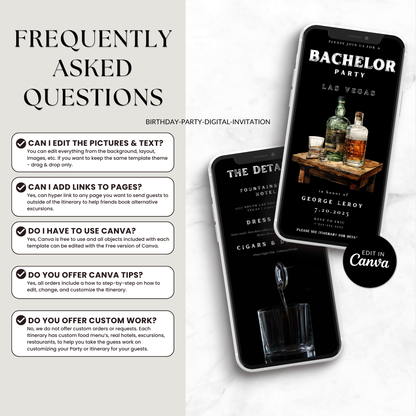 Bachelor Las Vegas Party Invite