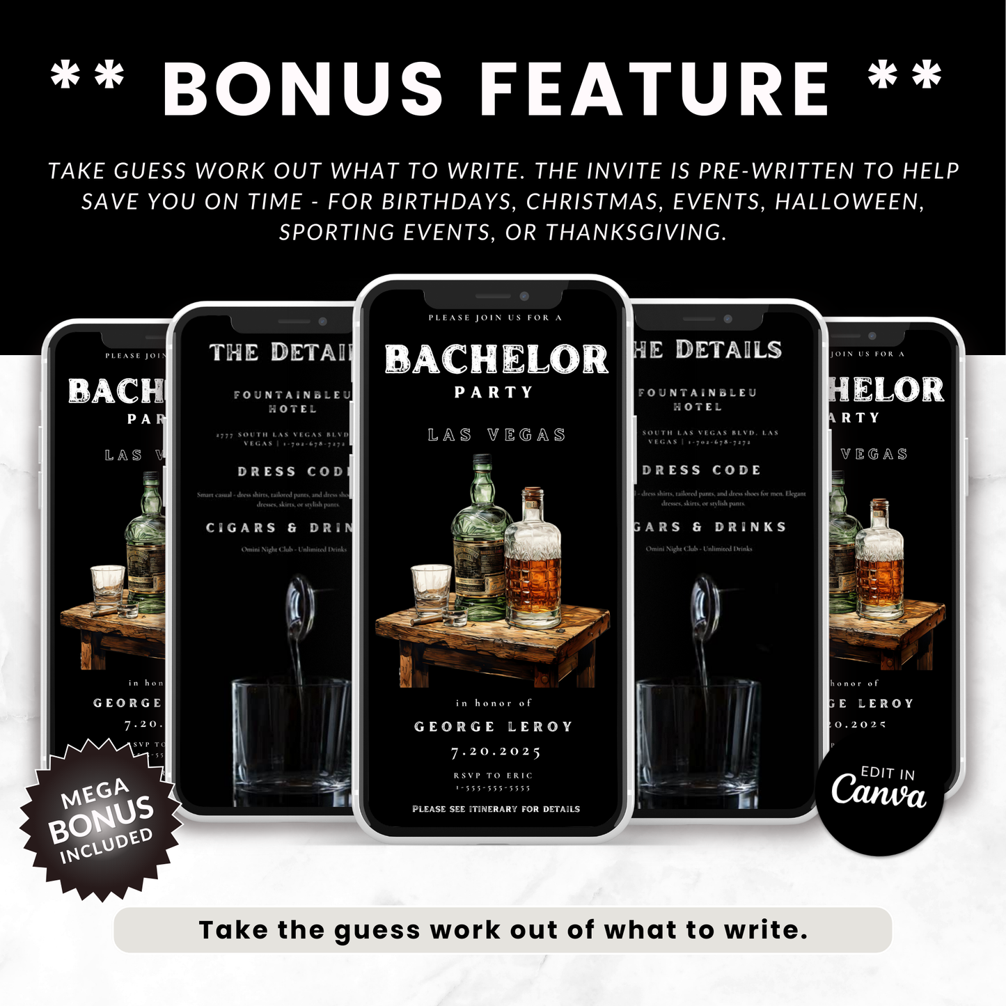 Bachelor Las Vegas Party Invite