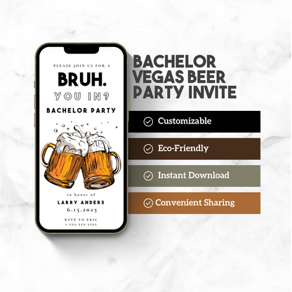 Bachelor Beer Party Invite