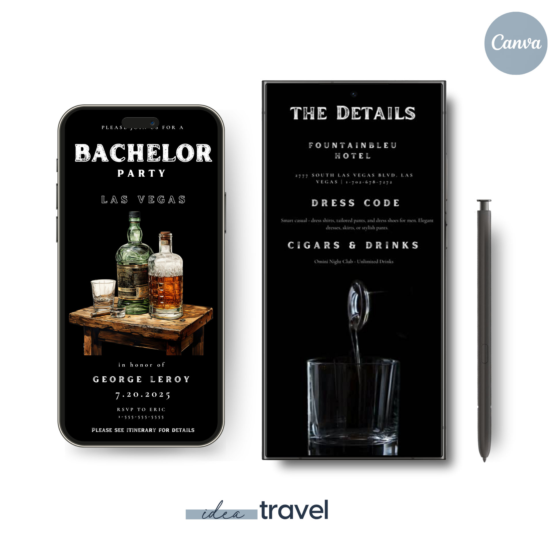 Bachelor Las Vegas Party Invite