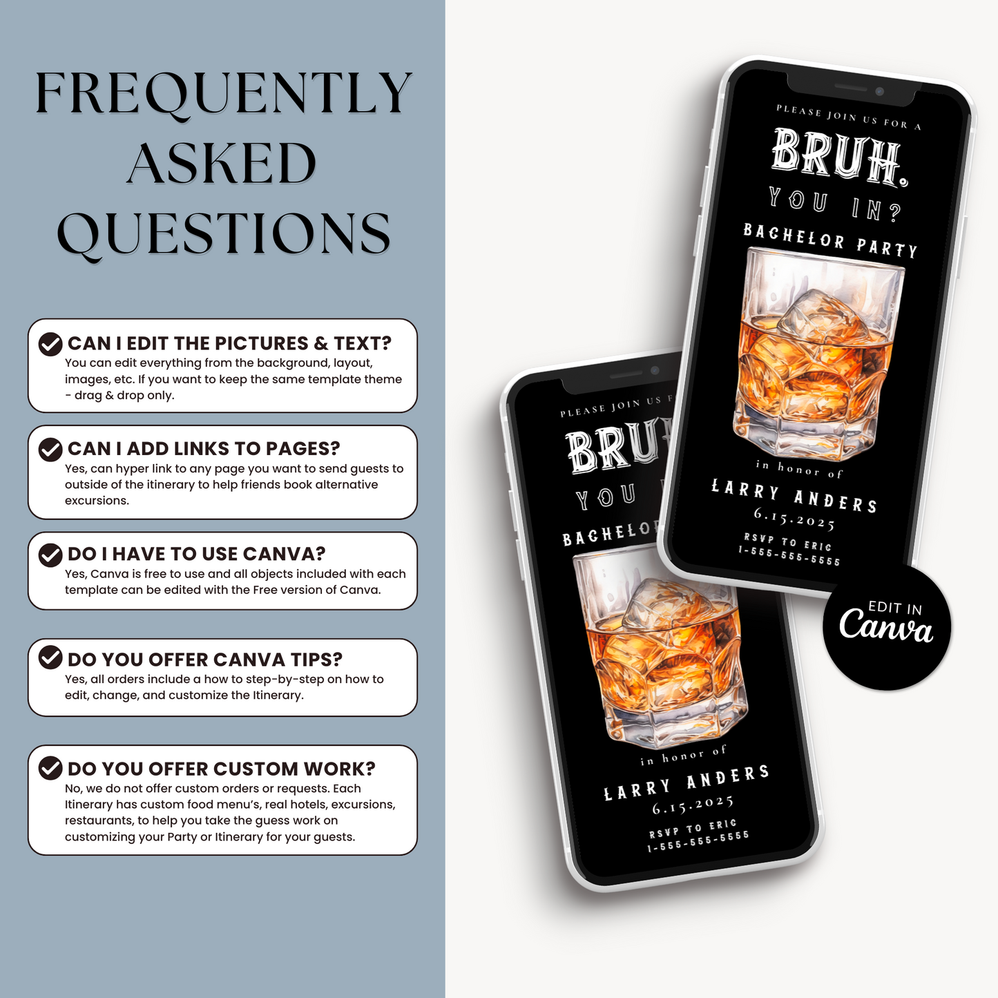 Las Vegas Bachelor Party Invite
