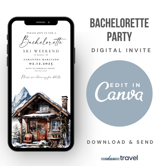 Ski Bachelorette Party Invitation