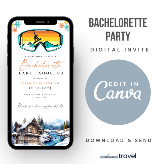 Bachelorette Lake Tahoe Weekend Invitation