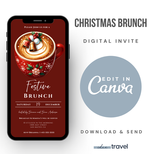 Festive Christmas Brunch Invitation