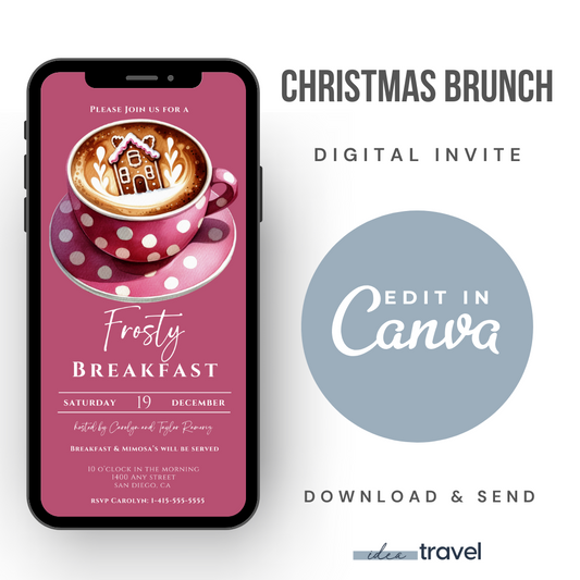 Frosty Christmas Brunch Invitation