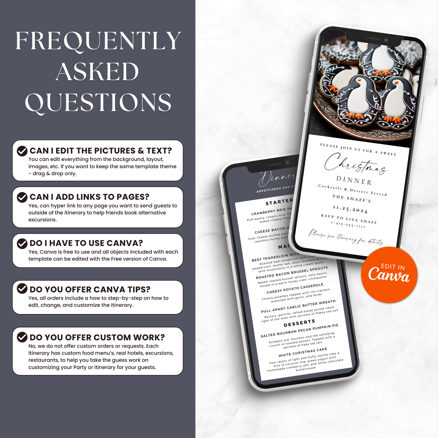 Christmas Dinner Party Invite