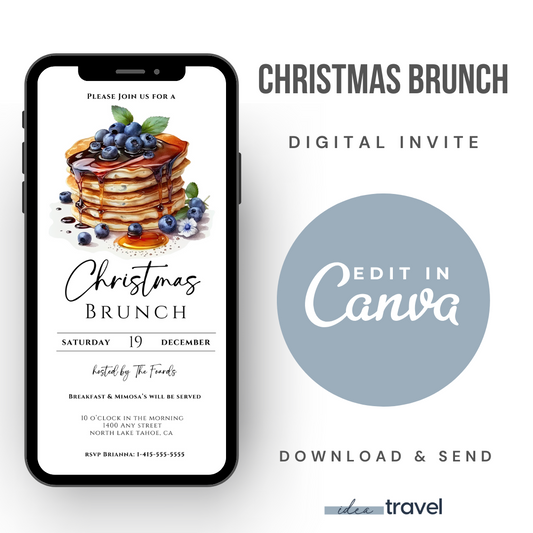 PANCAKE Christmas Brunch Invitation