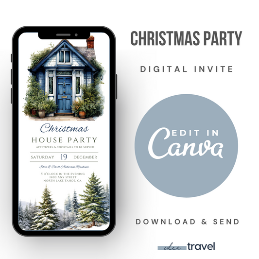 Christmas Cottage Party Invite