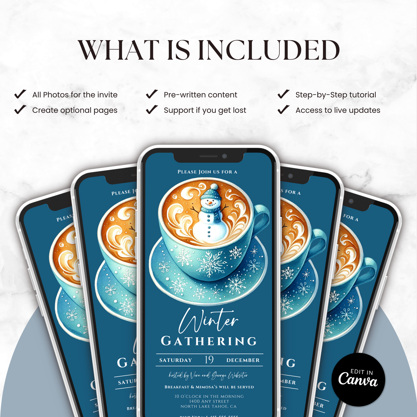 Winter Christmas Brunch Invitation