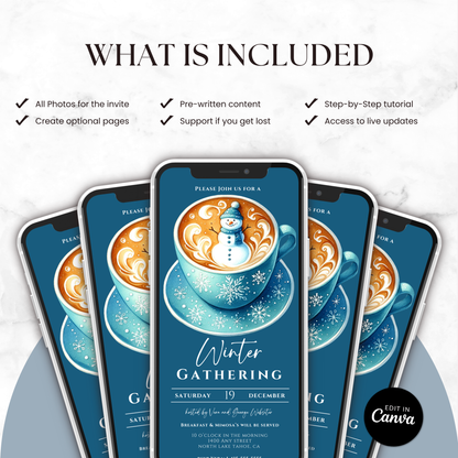 Winter Christmas Brunch Invitation