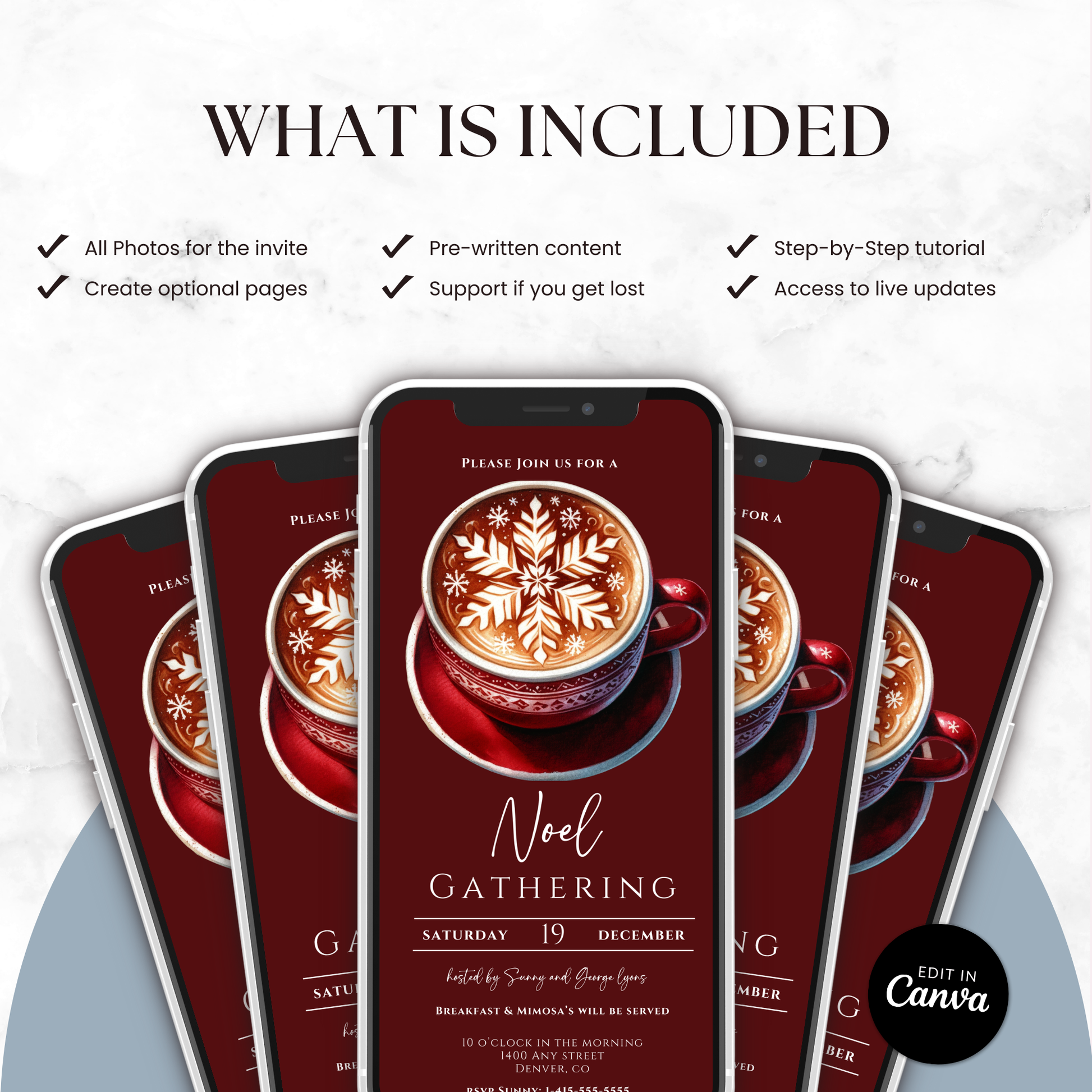 Noel Christmas Brunch Invitation