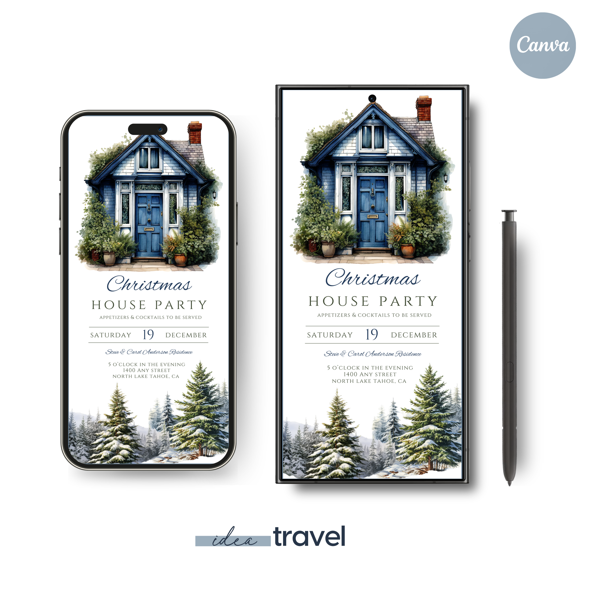 Christmas Cottage Party Invite