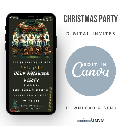 Ugly Sweater Christmas Party Invite