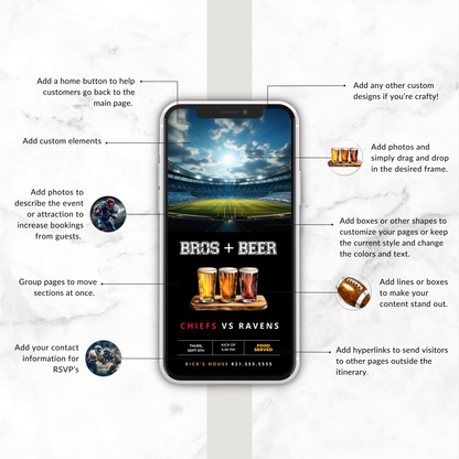 Bros and Beer - Football Party Invite