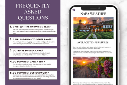 Napa Wine Tasting Trip Itinerary
