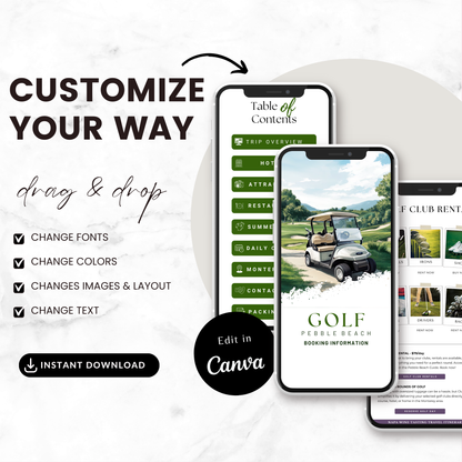 Pebble Beach Golf Itinerary