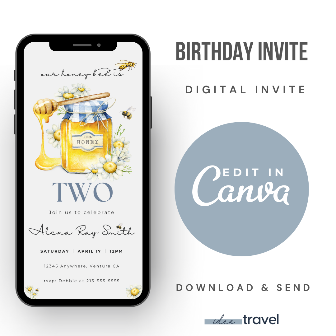Our Honey Bee 2nd Birthday Invitation