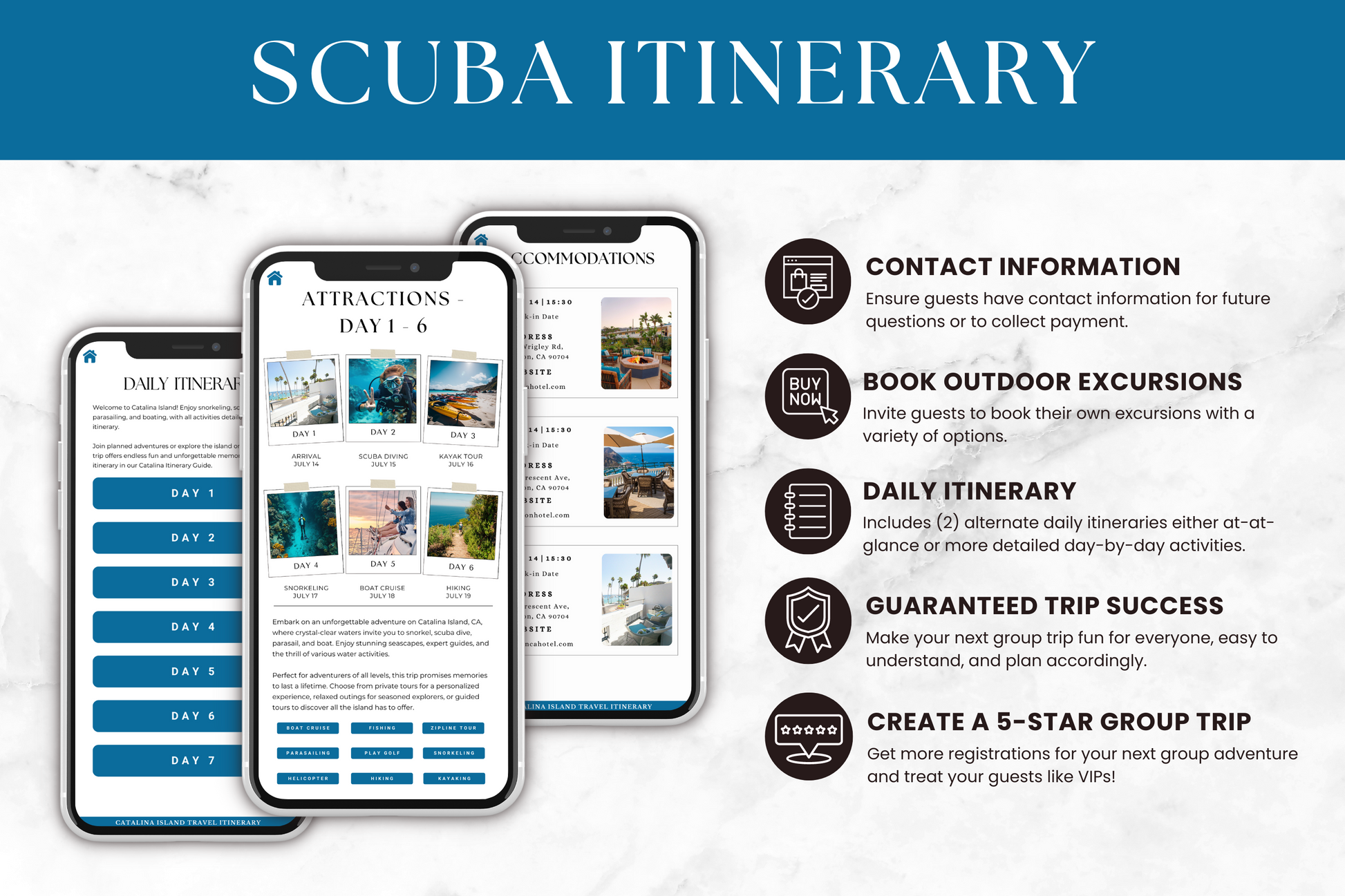 Scuba Diving Trip Itinerary