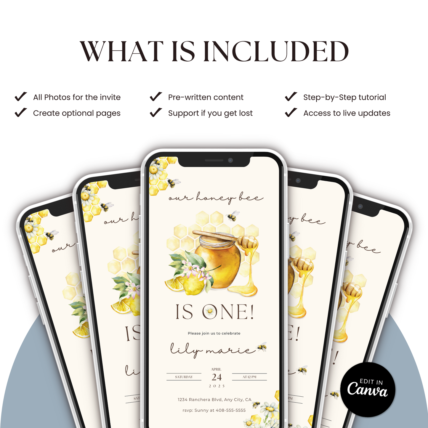 HONEY Bee Day Birthday Invitation