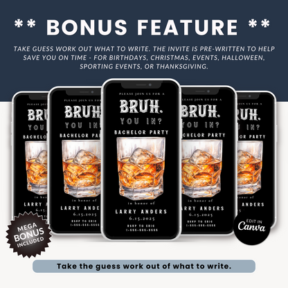 Las Vegas Bachelor Party Invite