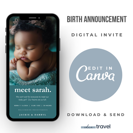 Mermaid Birth Announcement