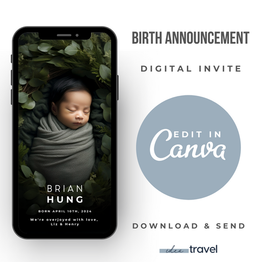 Nature Portrait Birth Announcement