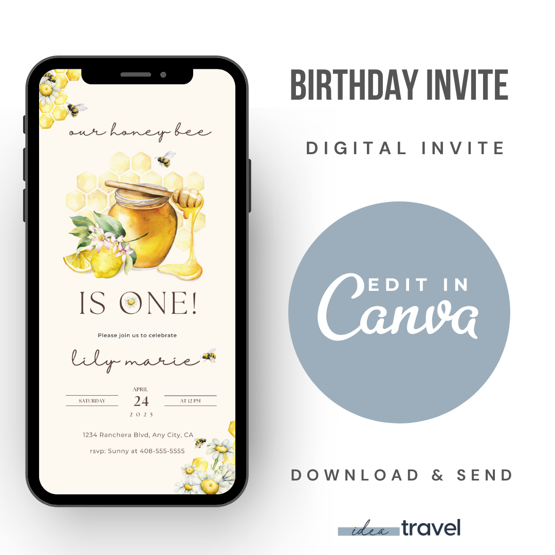 HONEY Bee Day Birthday Invitation