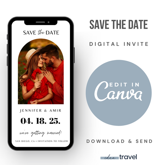 Arched Portrait - Save the Date Invite