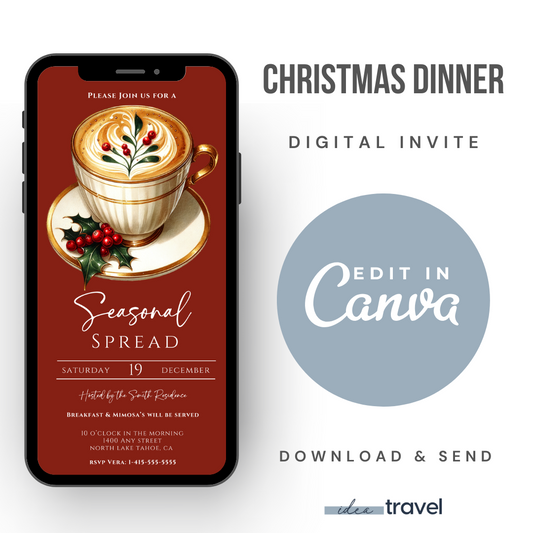 Seasonal Christmas Brunch Invitation