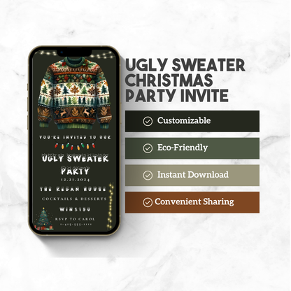 Ugly Sweater Christmas Party Invite